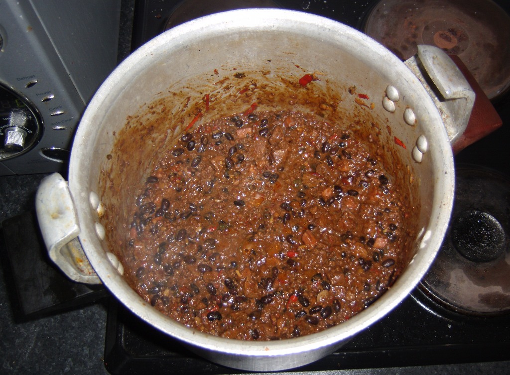 Chilli step eight - all cooked out